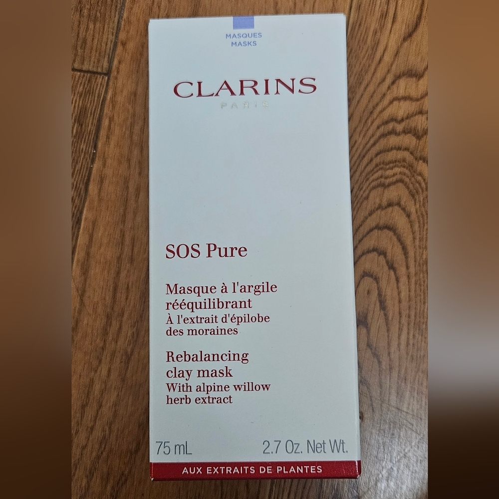 CLARINS SOS PURE Rebalancing Clay Mask with Alpine Willow Herb extract